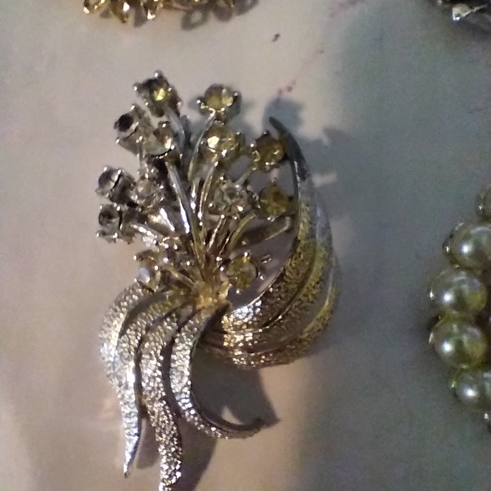 Elegant Silver and Gold Brooch Set - Picture 3 of 6